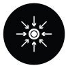 icon image of black circle with arrows pointing inwards towards another circle