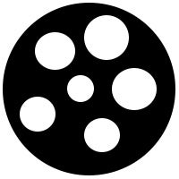 black circle with small white circles